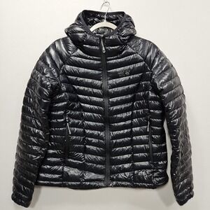 Mountain Hardwear Ghost Whisperer Womens XL Black 800 Down Jacket Hooded 1560931